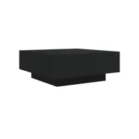table basse noir 80x80x31 cm bois d'ingénierie