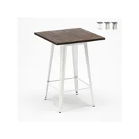 table haute 60x60 de cuisine pour tabourets tolix en métal et bois welded ahd amazing home design