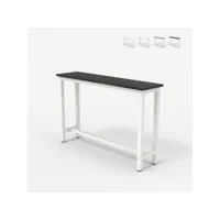 table console 120x40cm métal blanc meuble d'entrée en bois welcome light office24