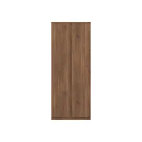 armoire 2 portes battantes bois marron - qiz - l 78 x l 52 x h 194 cm