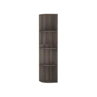 étagère d'angle sur pied gris et aspect chêne sonoma 40x41,5x180 cm