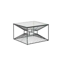 finebuy table basse de salon verre et métal 55x55x36 cm carrée noir  petite table de canapé  design table d'appoint style moderne cube