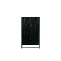 silas - buffet haut design en bois - couleur - noir 373749-bn