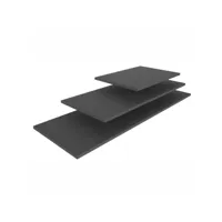 tablette en bois large cubic® l 50 à 100 cm - pujadas - noir - dm laquée