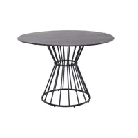 table de jardin ronde en acier epoxy 110 cm holland