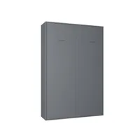 armoire lit escamotable smart-v2 gris graphite mat couchage 140*200 cm. 20100887623