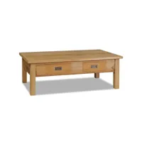 table basse table de salon  bout de canapé teck massif 100 x 60 x 35 cm meuble pro frco89979