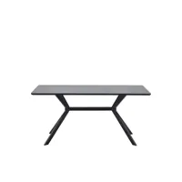 bruno - table à manger en bois et métal 200x90cm - couleur - noir 06904954