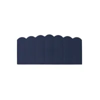 tête de lit tapissée shell en velours bleue 160x74cm tête de lit shell recommandée pour lit de 150,160