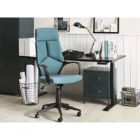 chaise de bureau moderne noire et bleu delight 77089