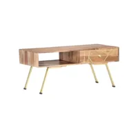 table basse table de salon  bout de canapé 95x50x42 cm bois massif meuble pro frco47720