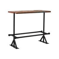 ensemble de bar 5 pcs, table et chaises de salle à manger bois de récupération massif multicolore plq3860 meuble pro