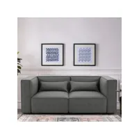 canapé modulable 2 places confortable moderne en tissu solv modus sofà
