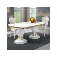 table de repas ovale avec allonge - adele - table de repas : l 185-230 x l 105 x h 75 cm