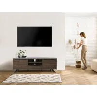 bobochic meuble tv 170 cm serna plaqué chêne