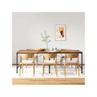 table à manger table à dîner  bois de récupération massif 240 cm meuble pro frco56843