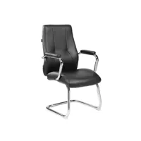 chaise de bureau townsville, chaise de salle d'attente avec accoudoirs, chaise de salle d'attente ergonomique, 61x58h101 cm, noir 8052773853415
