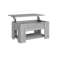 table basse sonoma gris 79x49x41 cm bois d'ingénierie
