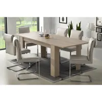 table de salle à manger extensible, console extensible, table moderne avec rallonge, 140 200x88h75 cm, couleur orme clair 8052773512237