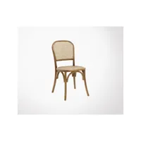 lot de 2 chaises bistrot cannage wicky