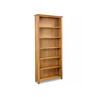 étagère armoire meuble design bibliothèque 180 cm bois de chêne massif helloshop26 2702022par2