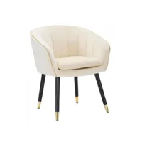 fauteuil, pin et éponge et métal et polyester, couleur crème, dimensions : 62 x 58 x 78 cm 8052773837507