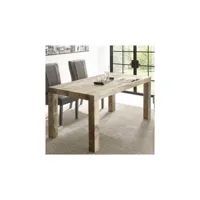 table de repas à allonge bois fumé - matera - l 137-185 x l 90 x h 79 cm - neuf