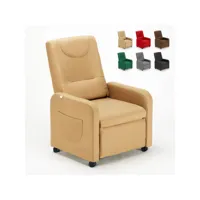 fauteuil relax inclinable avec roulettes et repose-pieds en tissu beautiful le roi du relax