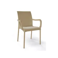 fauteuil polypropylène iris b - taupe 52 mp-2107_2156594lc