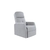 fauteuil de relaxation pliant ares - gris - h 100 cm