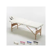table de massage portable pliante en bois 3 zone 215 cm reiki bodyline - health and massage