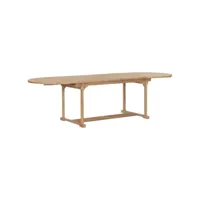 vidaxl table extensible de jardin 180-280x100x75 cm teck solide ovale 44679