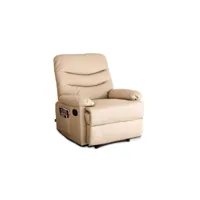 fauteuil de relaxation massant astan hogar manuel arena cuir synthétoqie