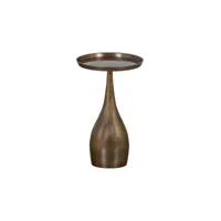 table d'appoint - métal - laiton antique - 54x33x33 - cone cone 54x33x33 cm coloris antique doré