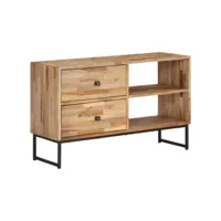 meuble tv - armoire de tv  banc tv  pour salon bois de teck recyclé 90 x 30 x 55 cm -neww22997