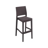 chaise de bar empilable modèle jamaica - gris foncé - lot de 4 -                              108 cm