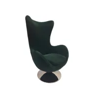 suede - fauteuil design en velours vert foncé