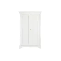 isabel - armoire classique pin massif - couleur - blanc 378562-w