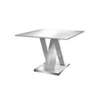 bergen - table repas rectangulaire l160cm coloris blanc