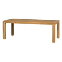 table de jardin 220x100 - table d'extérieur rectangulaire 6 personnes - bois de teck - stella