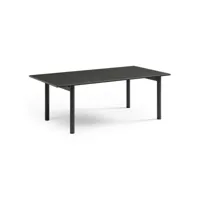 table basse 120x60 cm céramique gris foncé pieds droits - utah 09