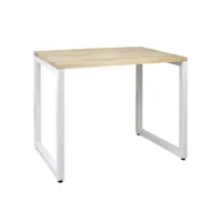 table bureau icub strong eco 60x100x75 cm blanc naturel icsme-60100730 30ab-bl-na
