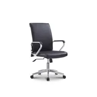 chaise de bureau ergonomique pivotante élégante en acier similicuir cursus franchi bürosessel
