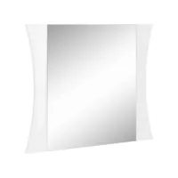 miroir rectangulaire moderne 71 cm blanc laqué brillant arcadi