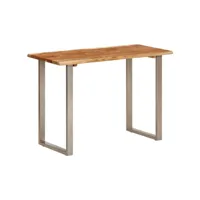 table à manger scandinave - table de salle à manger 110x50x76 cm bois d'acacia solide meuble pro frco68598