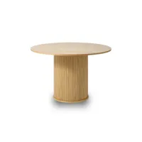 table à manger bois naturel alba  120x120cm