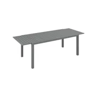 table de jardin extensible 6-8 personnes dim. 180240l x 94l x 73h cm alu gris
