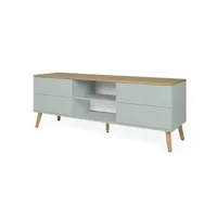 dot - meuble tv en bois 4 tiroirs l162cm - couleur - vert d'eau