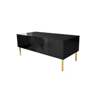 celeste - table basse - 120 cm - style contemporain - best mobilier - noir et doré