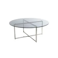 paris prix - table basse ronde design comada 100cm gris